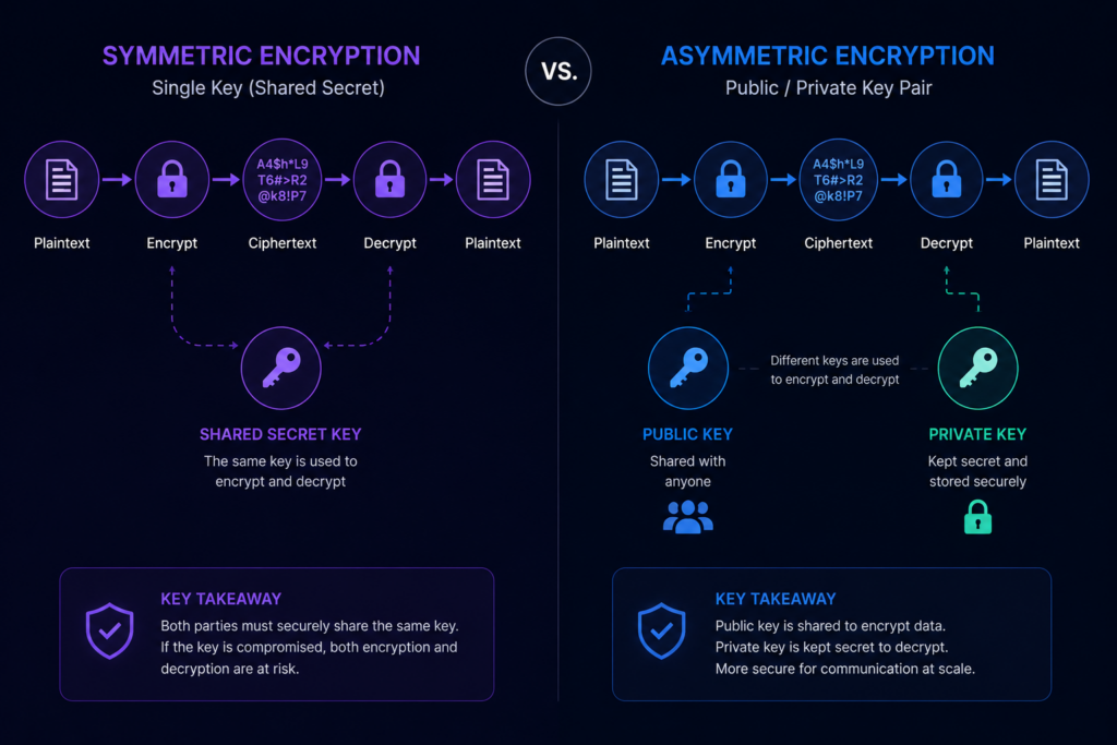 symmetric vs asymmetric encryption